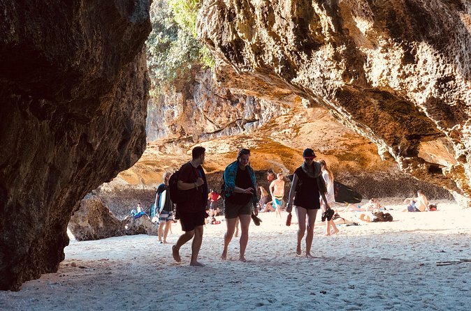 The passage through the rock that leads down onto the sand at Suluban Beach